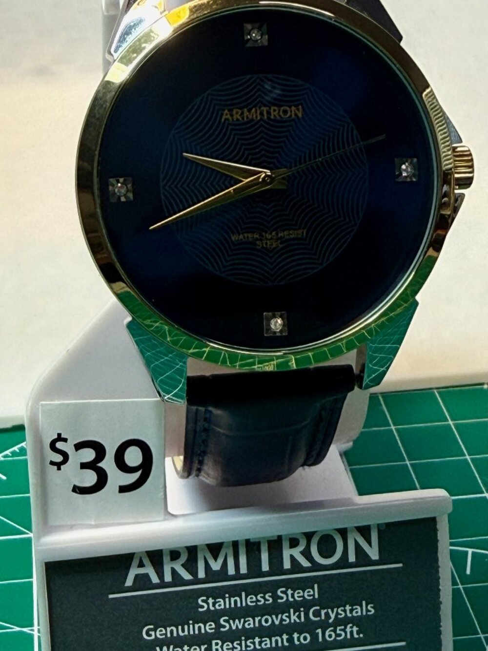 Armitron two tone Dress Watch quartz with blue leather band